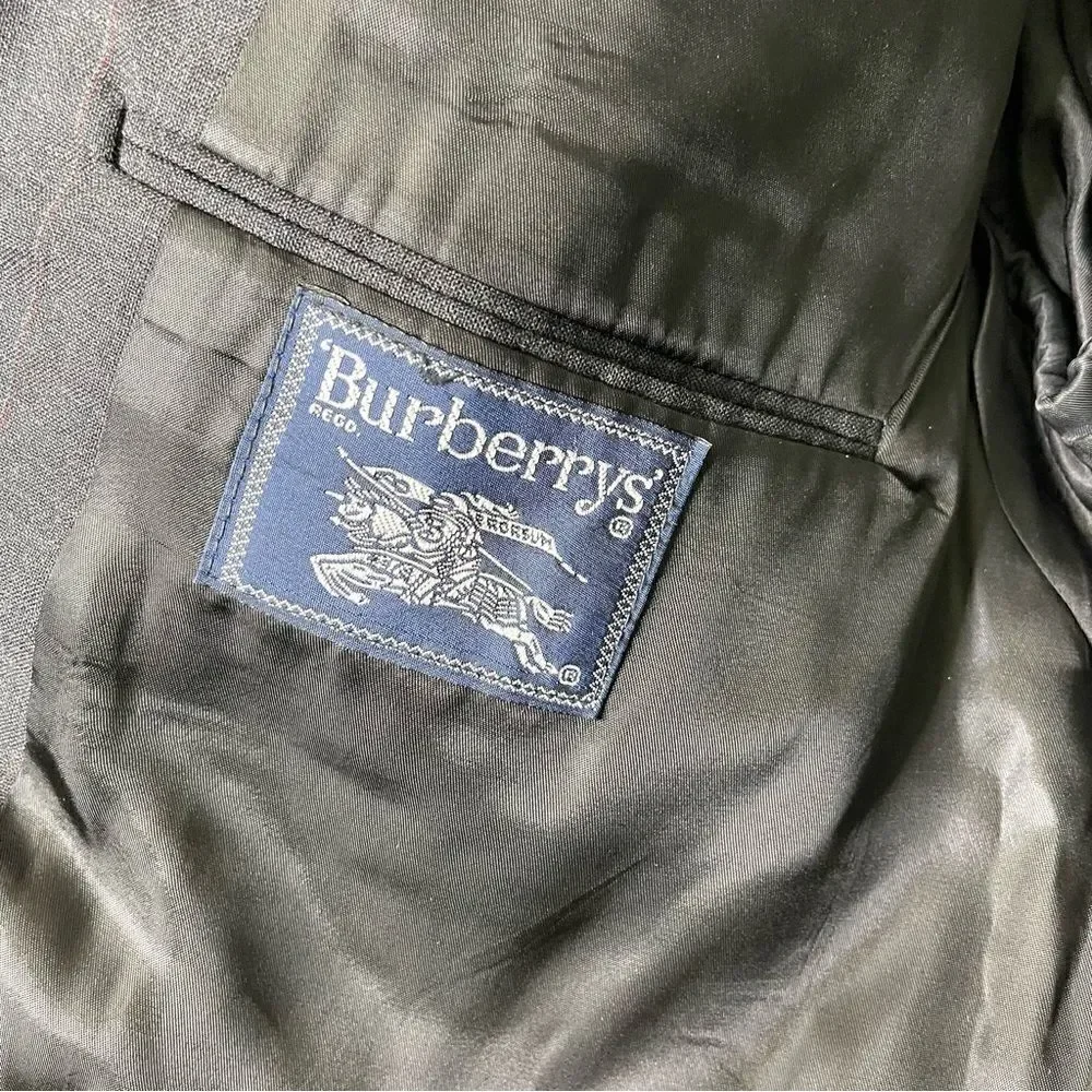 Burberry Vintage Pinstripe Suit Gray 41L
